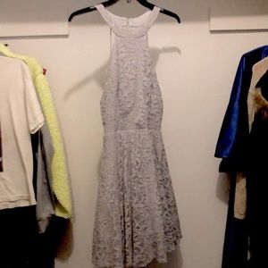 Silver homecoming dress worn once size 13/14